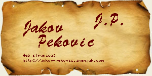 Jakov Peković vizit kartica